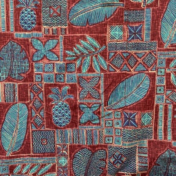 Tori Richard Shirt Hawaiian Printed Red Multicolored Tropical Palm Aloha XXL - Picture 6 of 9